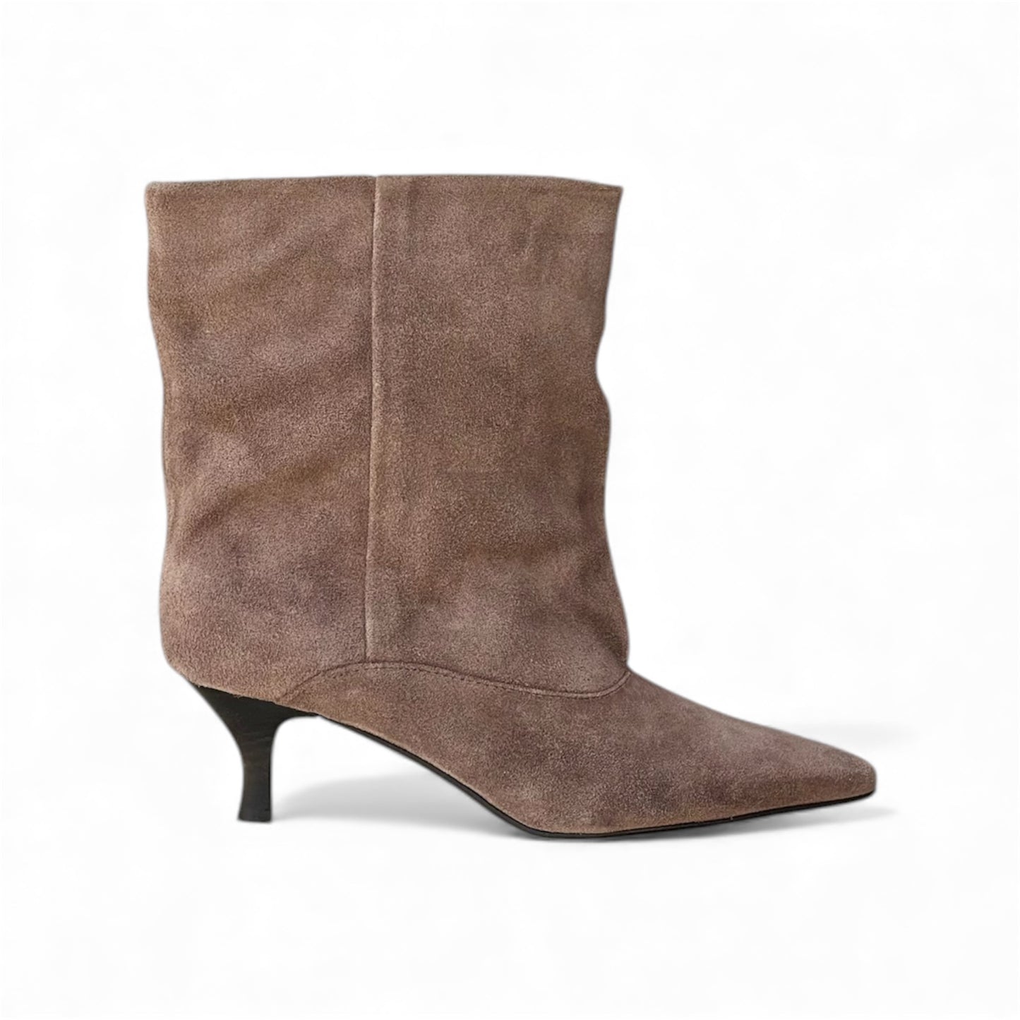 Stivale basso in camoscio taupe