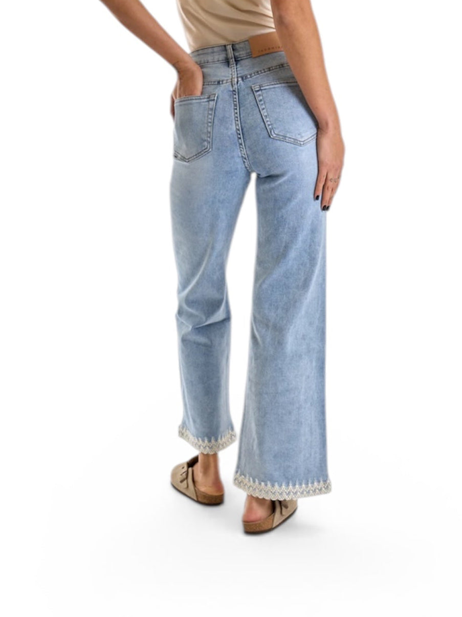 Jeans ricamo palazzo