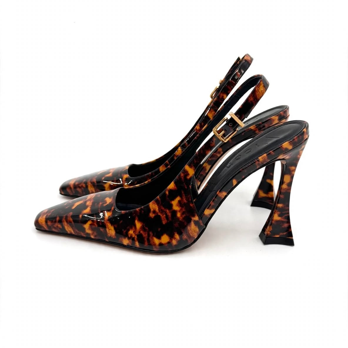 Slingback vernice animalier
