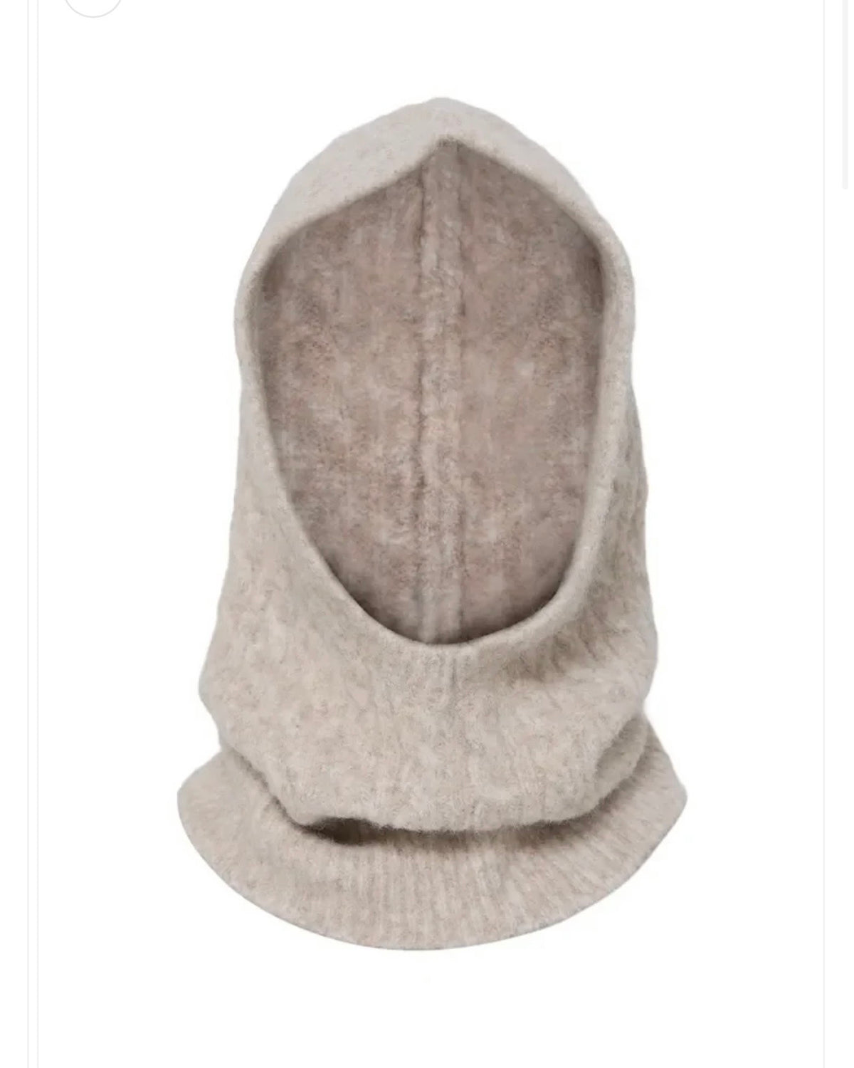 Balaclava panna con trecce