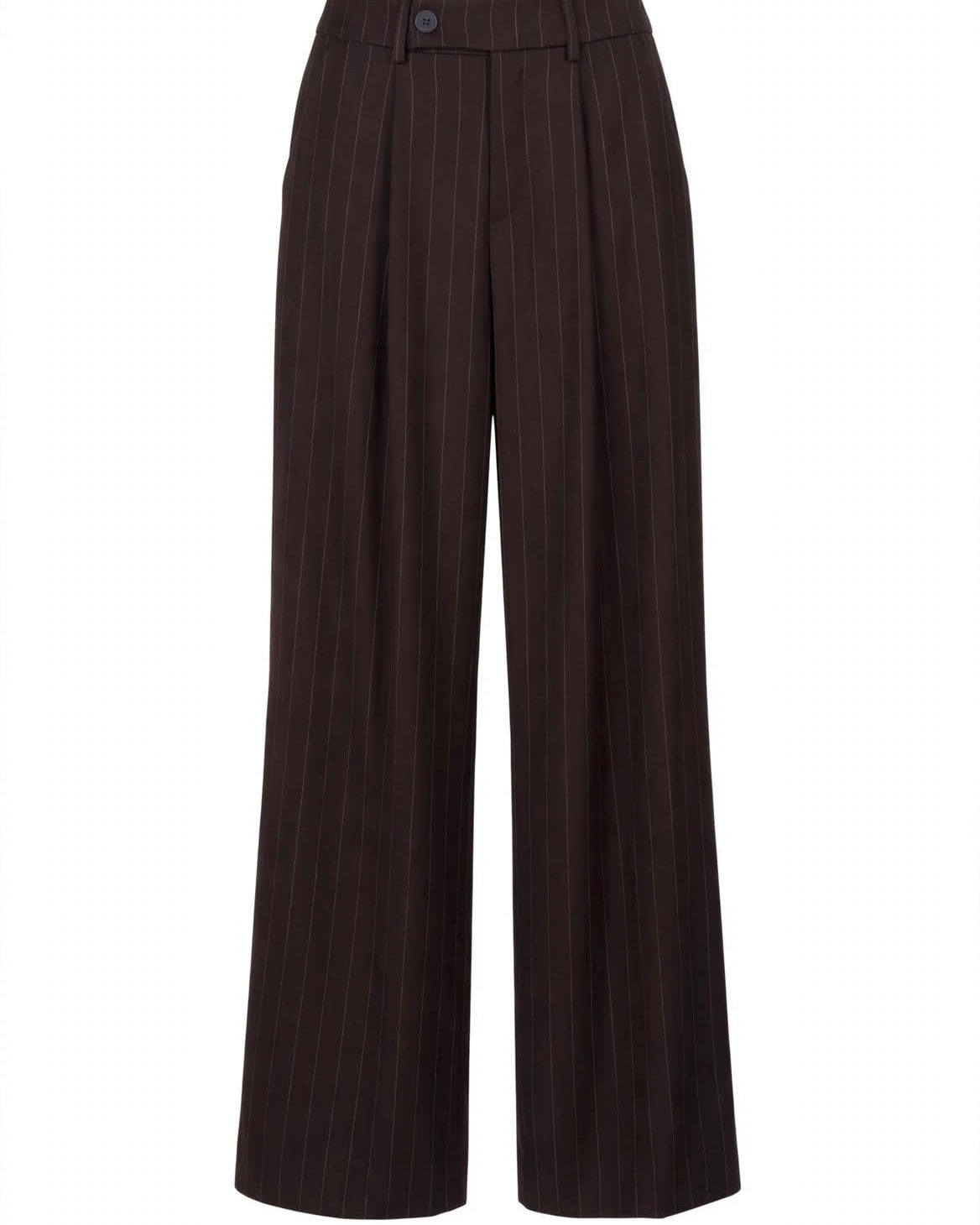 Tailleur gessato choco pantalone e giacca