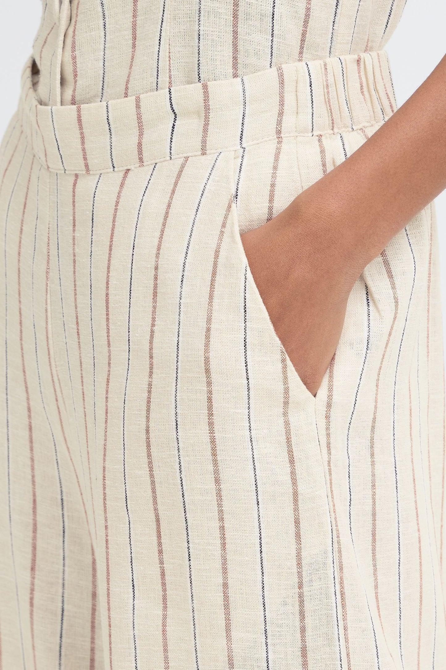 Pantalone a righe sabbia