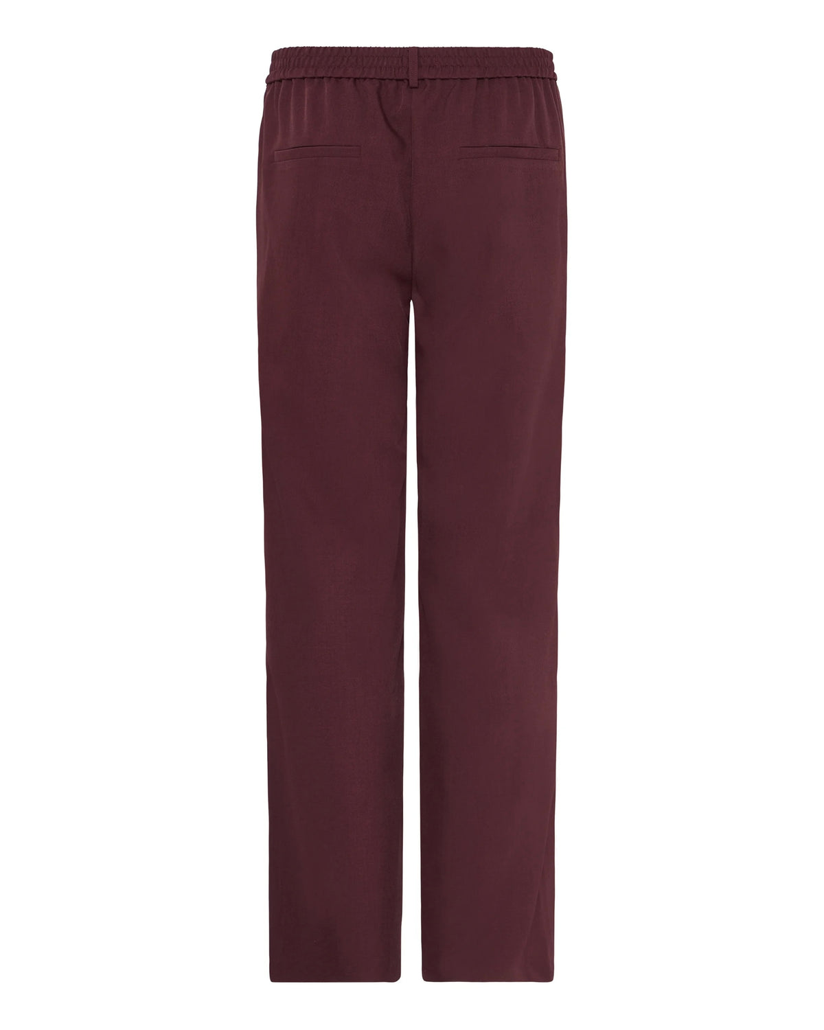Pantalone bordeaux palazzo con elastico in vita
