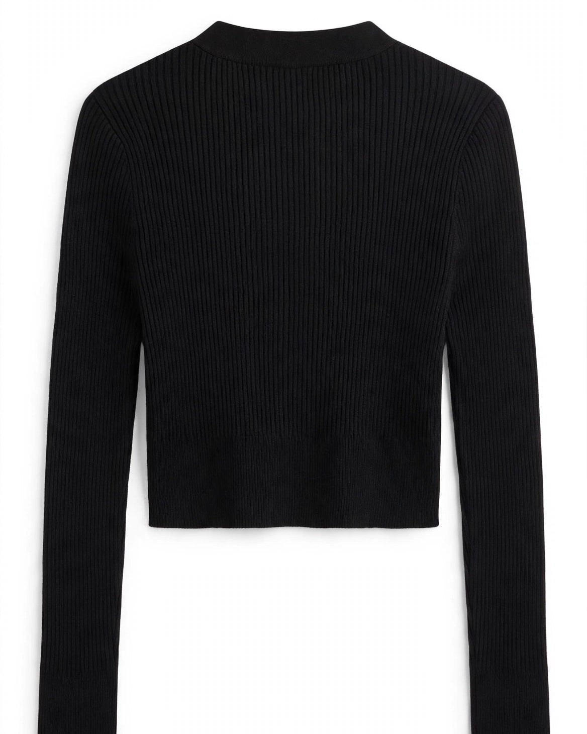 Cardigan crop nero canettato
