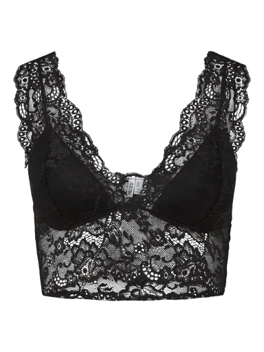 Bralette in pizzo nero
