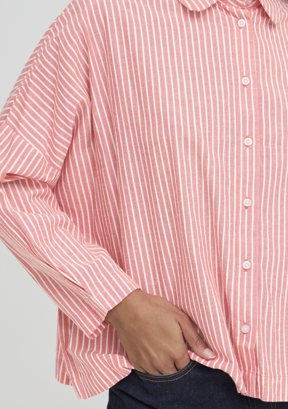 Camicia a righe rosa