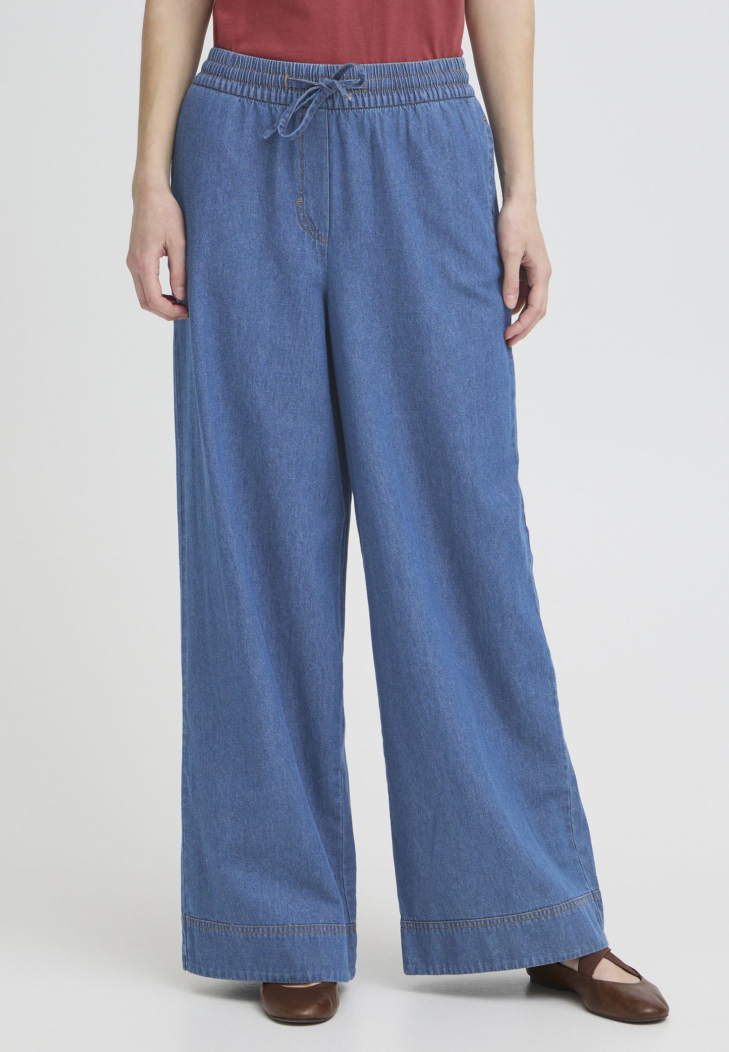Pantalone Wide Leg medium blue