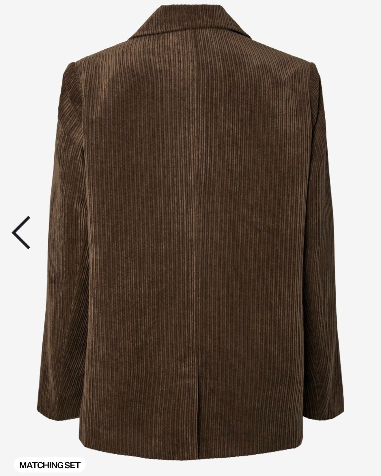 Completo moro giacca e pantalone effetto velluto a costine
