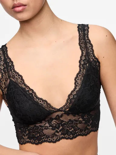Bralette in pizzo nero