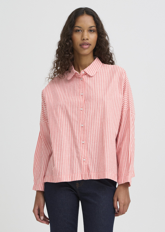 Camicia a righe rosa