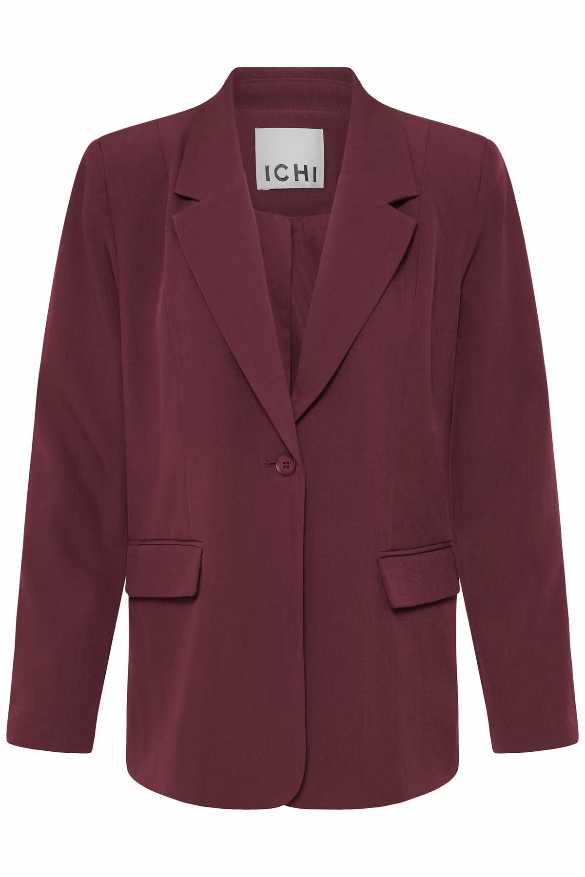 Giacca bordeaux regular con bottoni