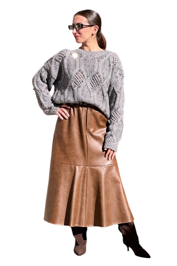 Maglioncino grigio con pailettes