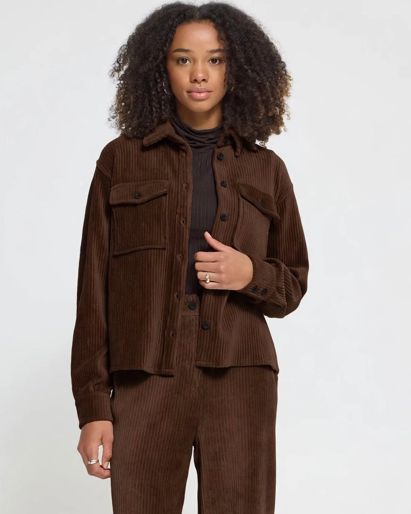Completo velluto a costine moro camicia e pantalone palazzo