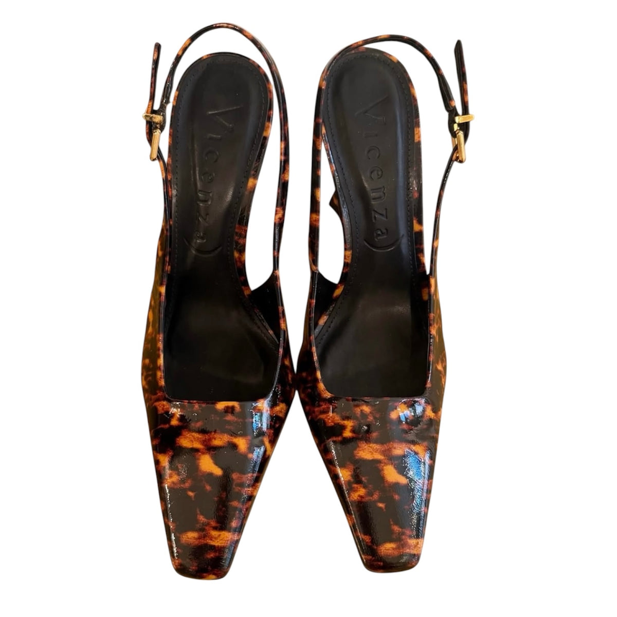 Slingback vernice animalier