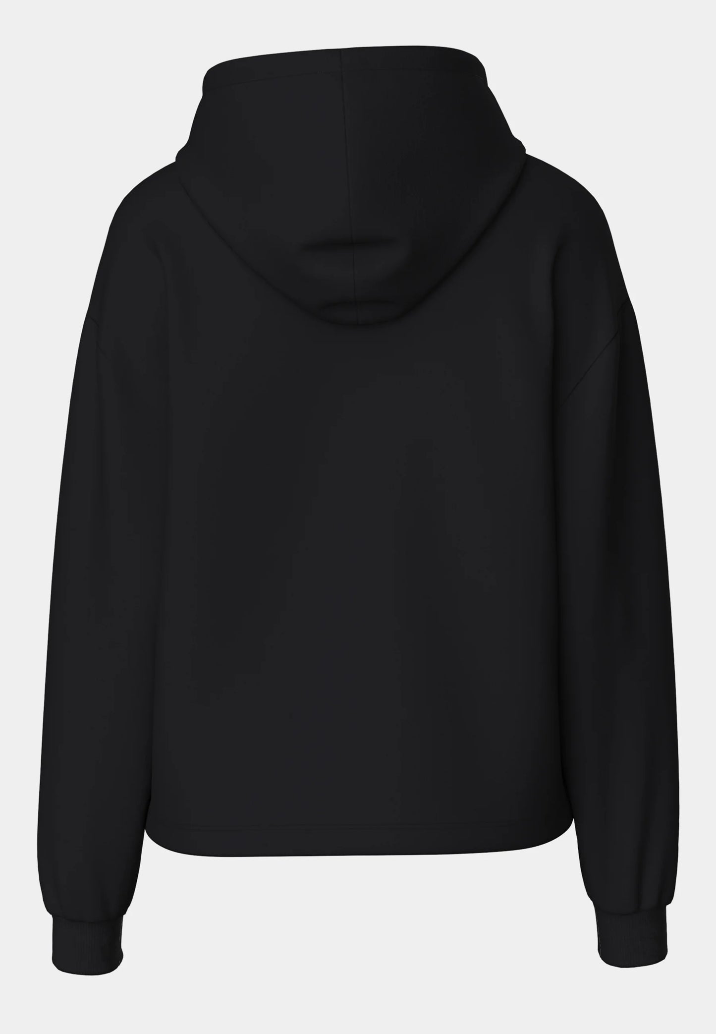 Completo sportivo nero felpa e pantalone con elastico in vita
