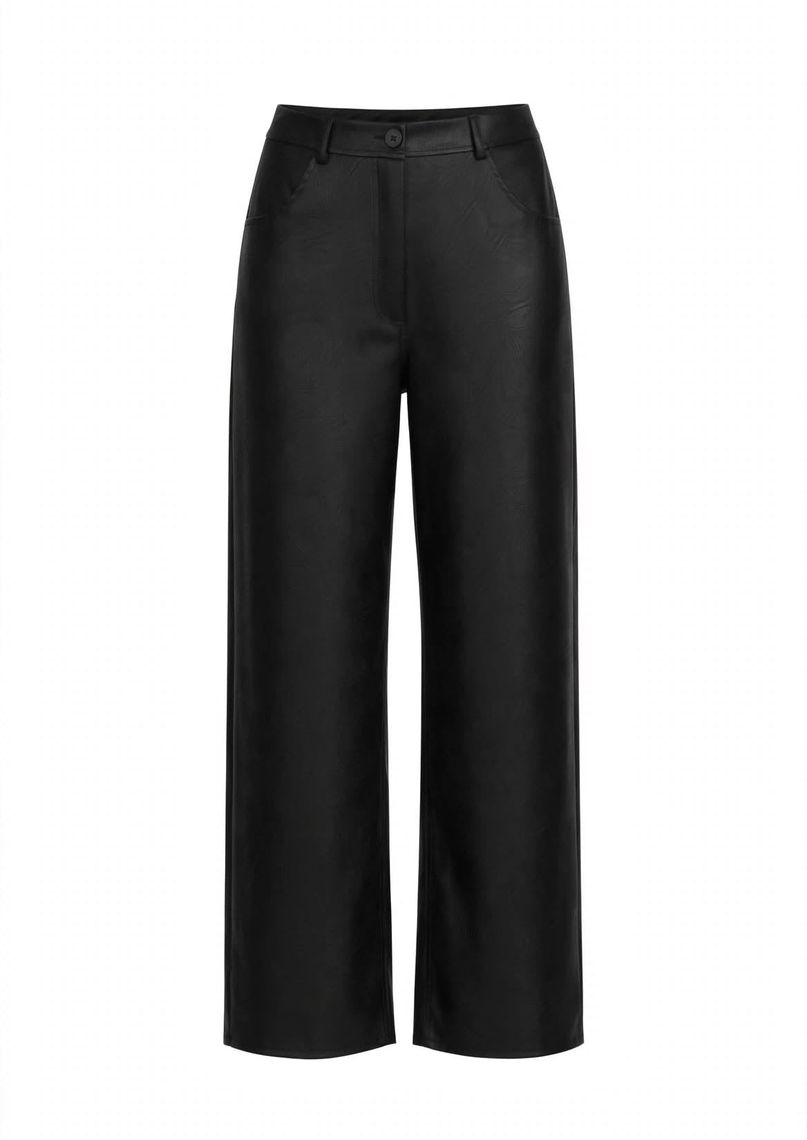 Pantalone nero ecopelle