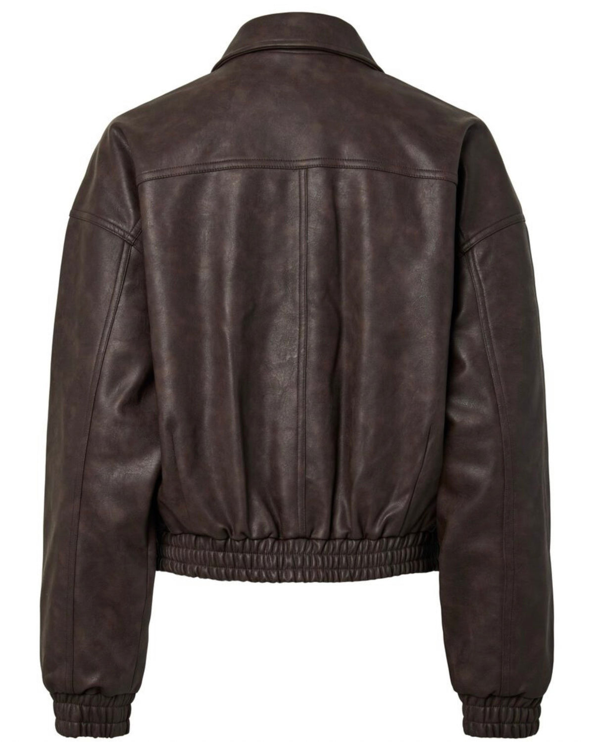 Bomber corto coffee ecopelle