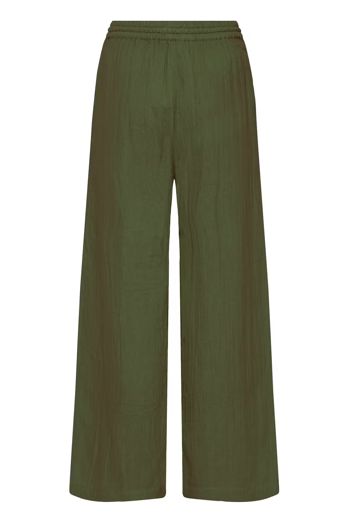 Pantalone militare  in cotone con elastico e coulisse in vita