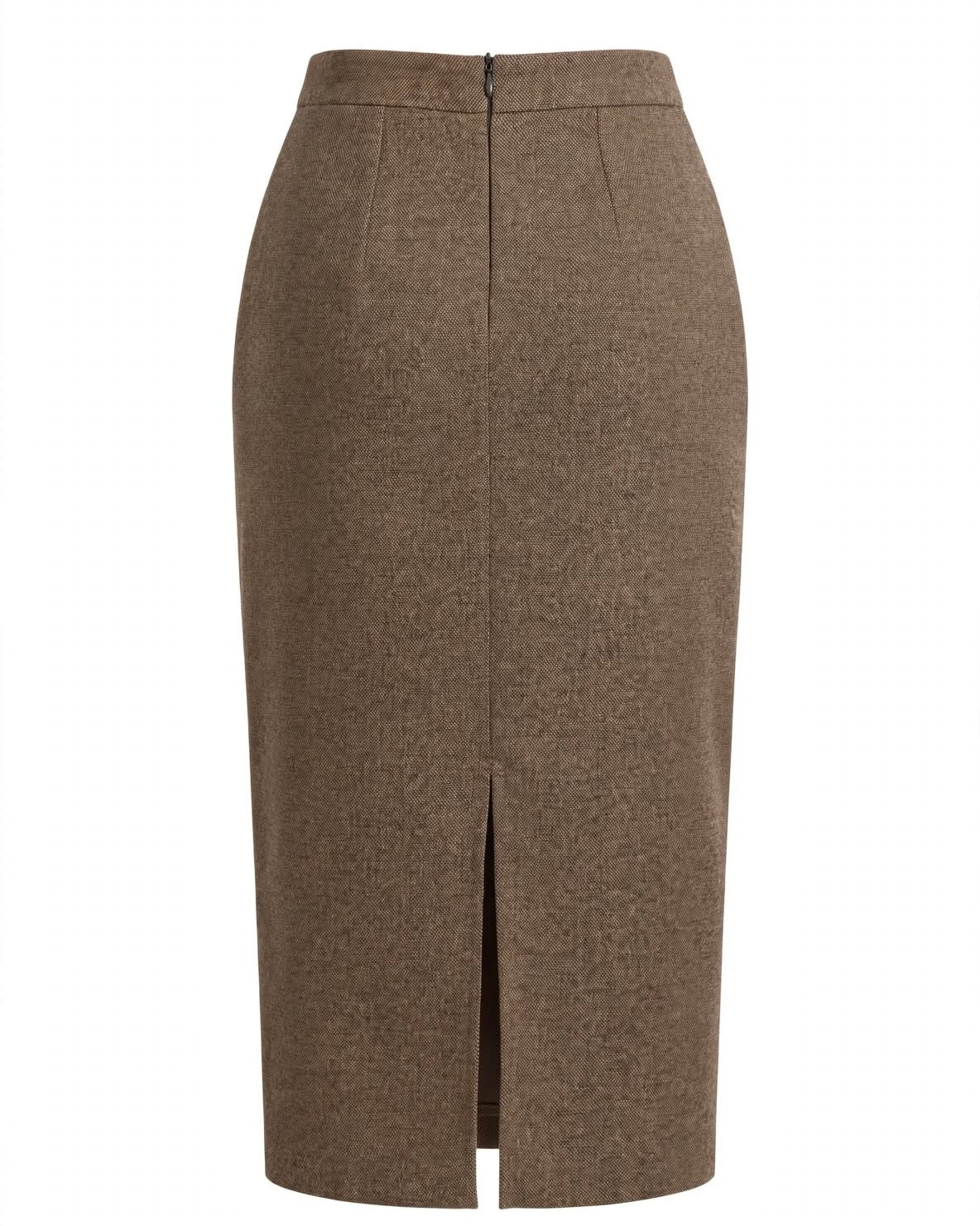 Tailleur sabbia gilet e gonna longuette