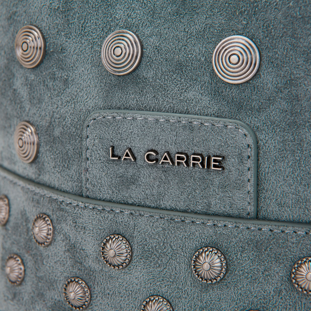 Secchiello Aztec in camoscio jeans