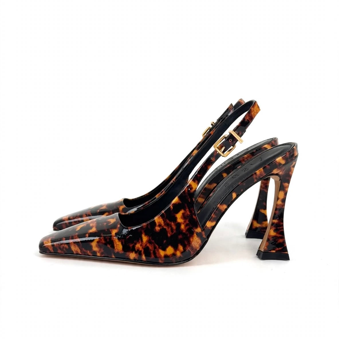 Slingback vernice animalier
