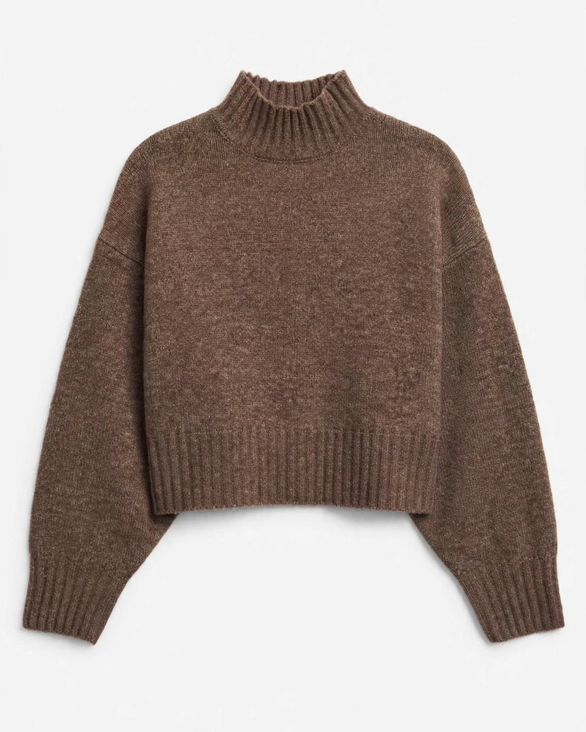Maglione crop coffee oversize