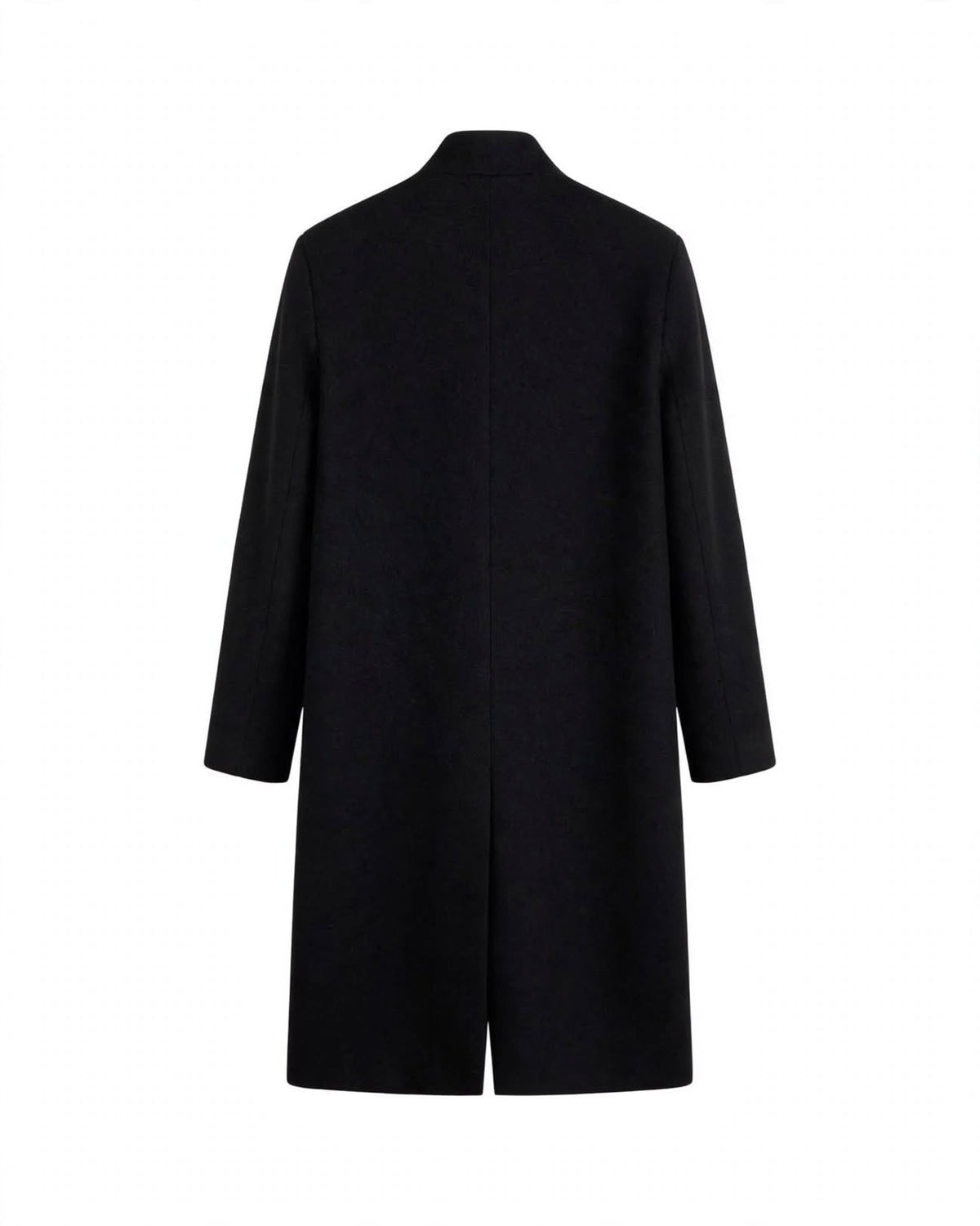 Cappotto spigato blu monopetto