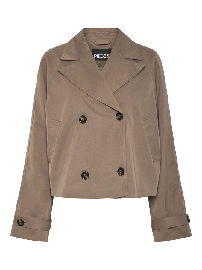 Trench corto doppiopetto Brown Lentil