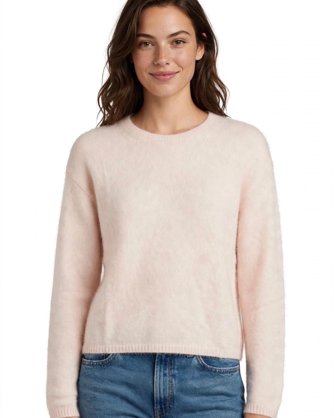Maglione panna regular scollatura tonda