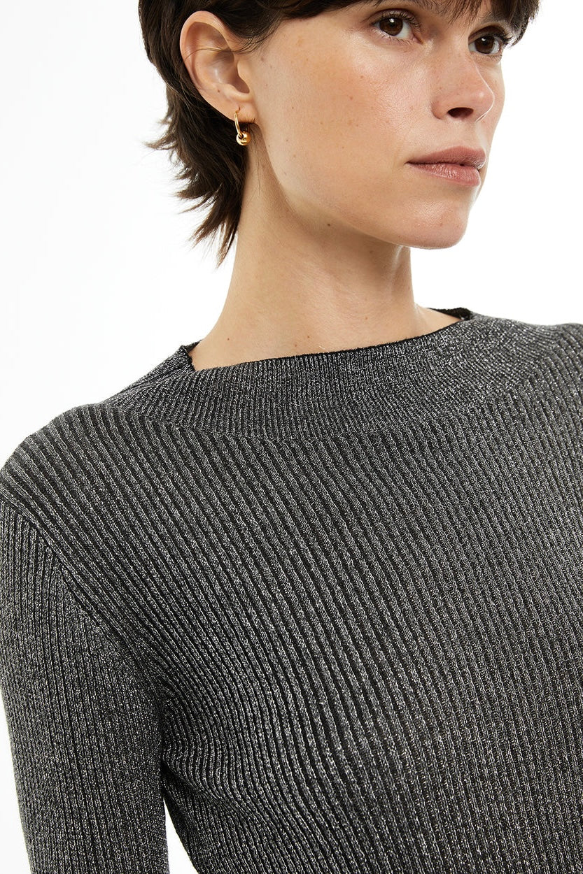 Maglia grigia in lurex