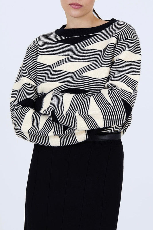 Maglione a righe