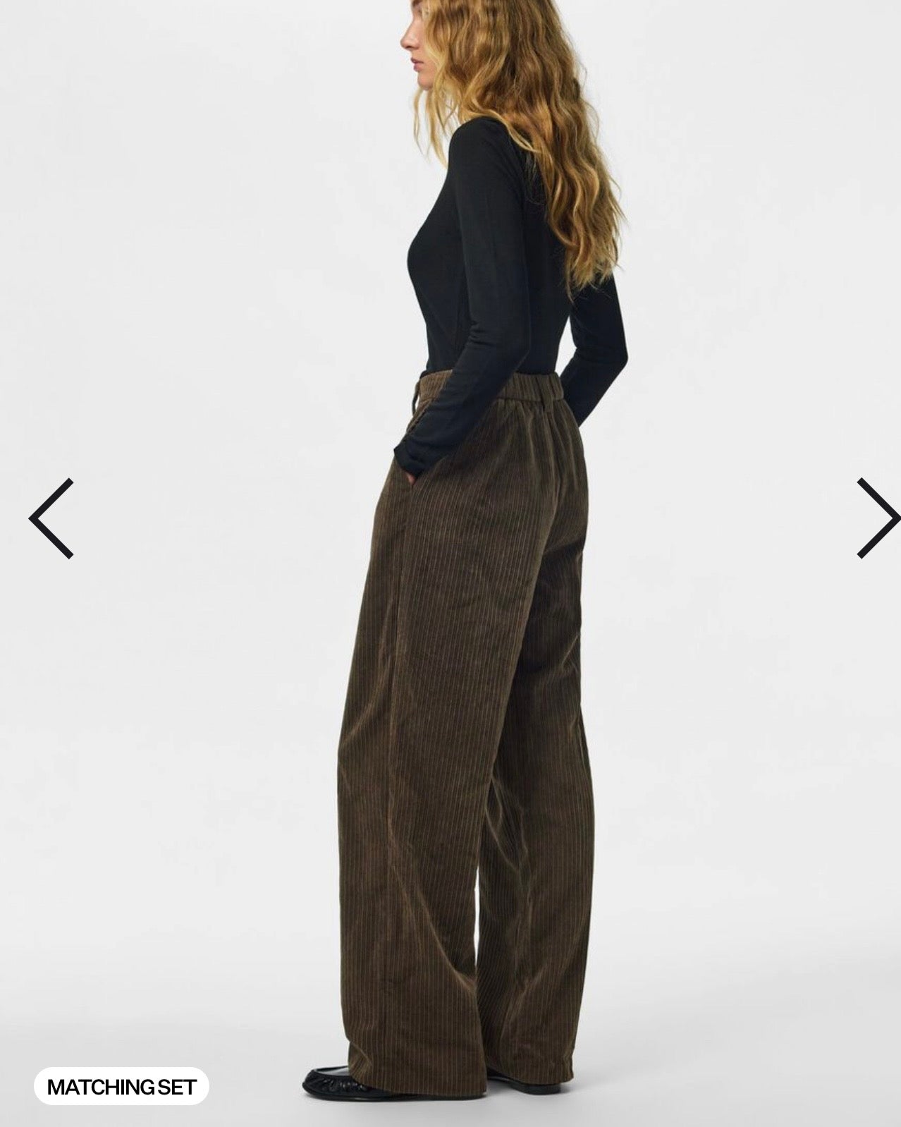 Completo moro giacca e pantalone effetto velluto a costine