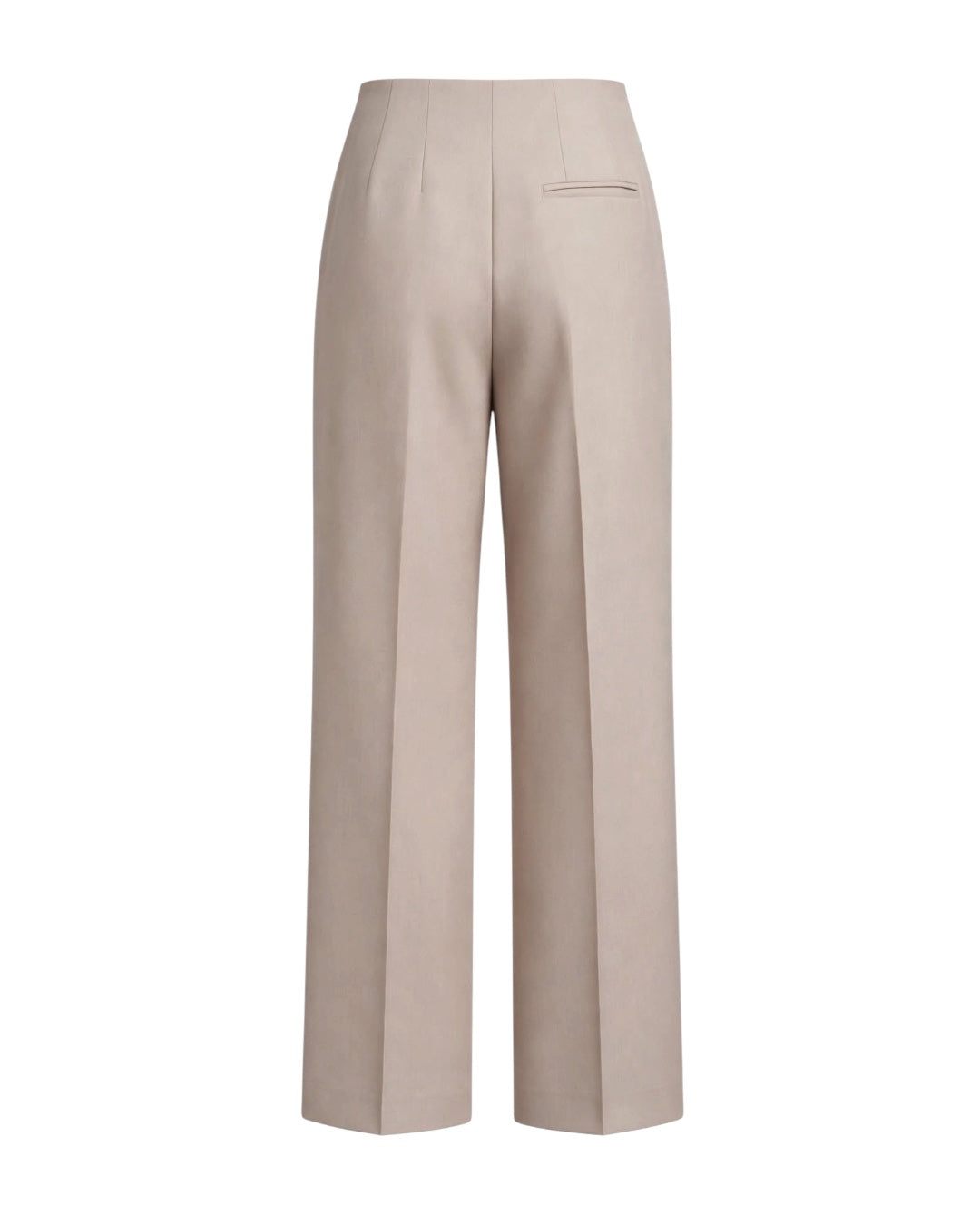 Pantalone panna palazzo vita alta con pence