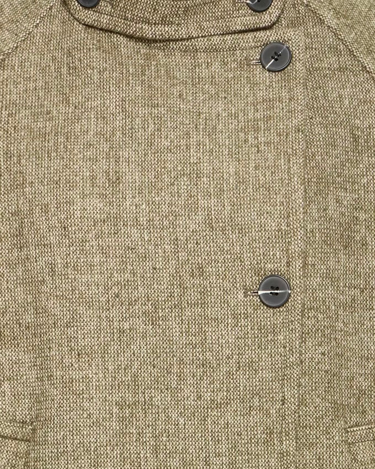 Cappotto lana verde oversize