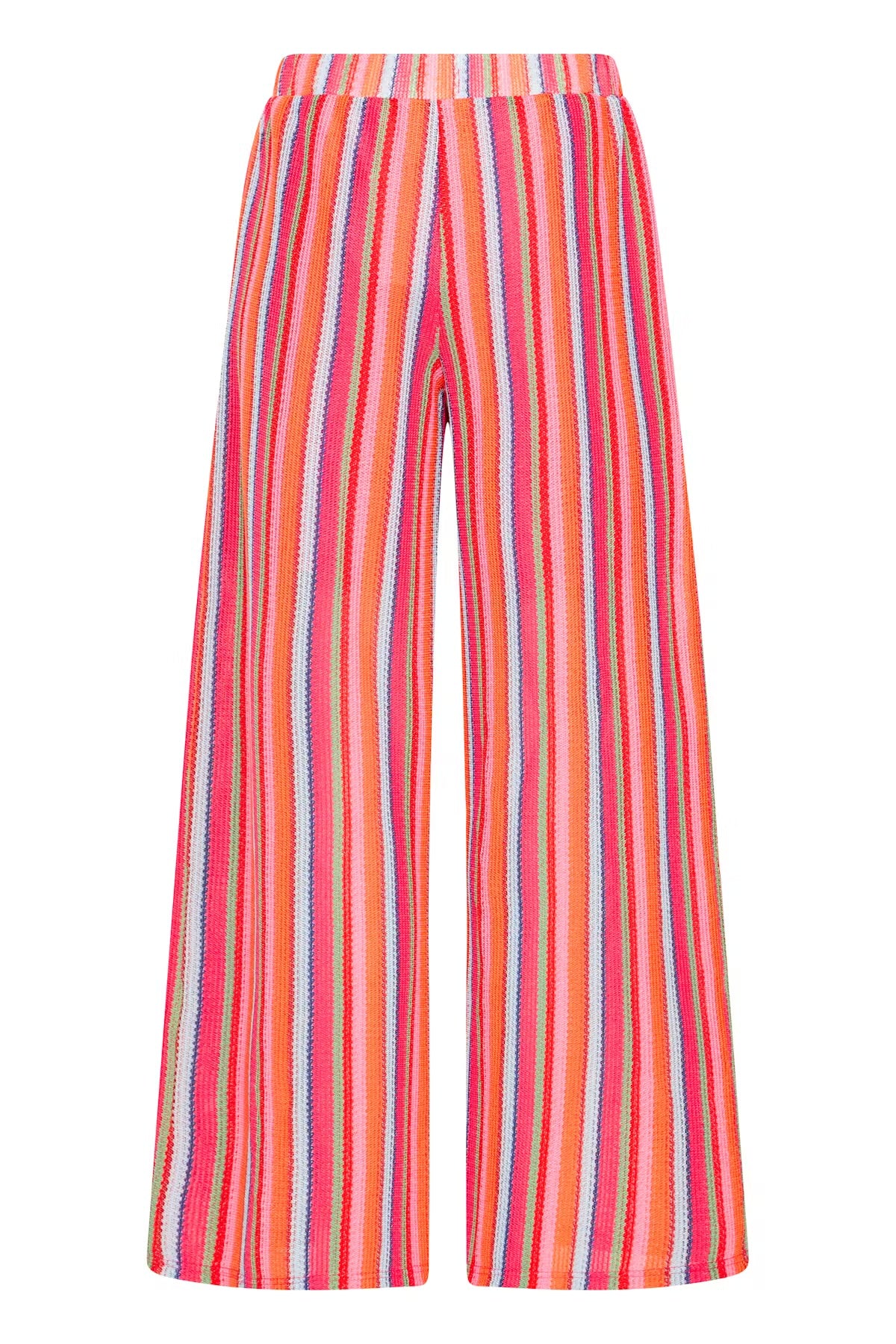 Pantalone multicolor effetto uncinetto