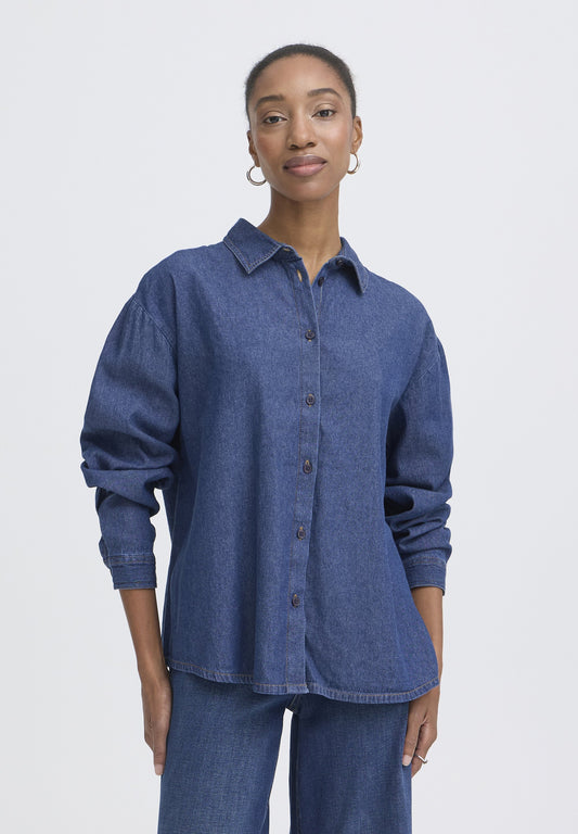 Camicia denim leggero medium blue