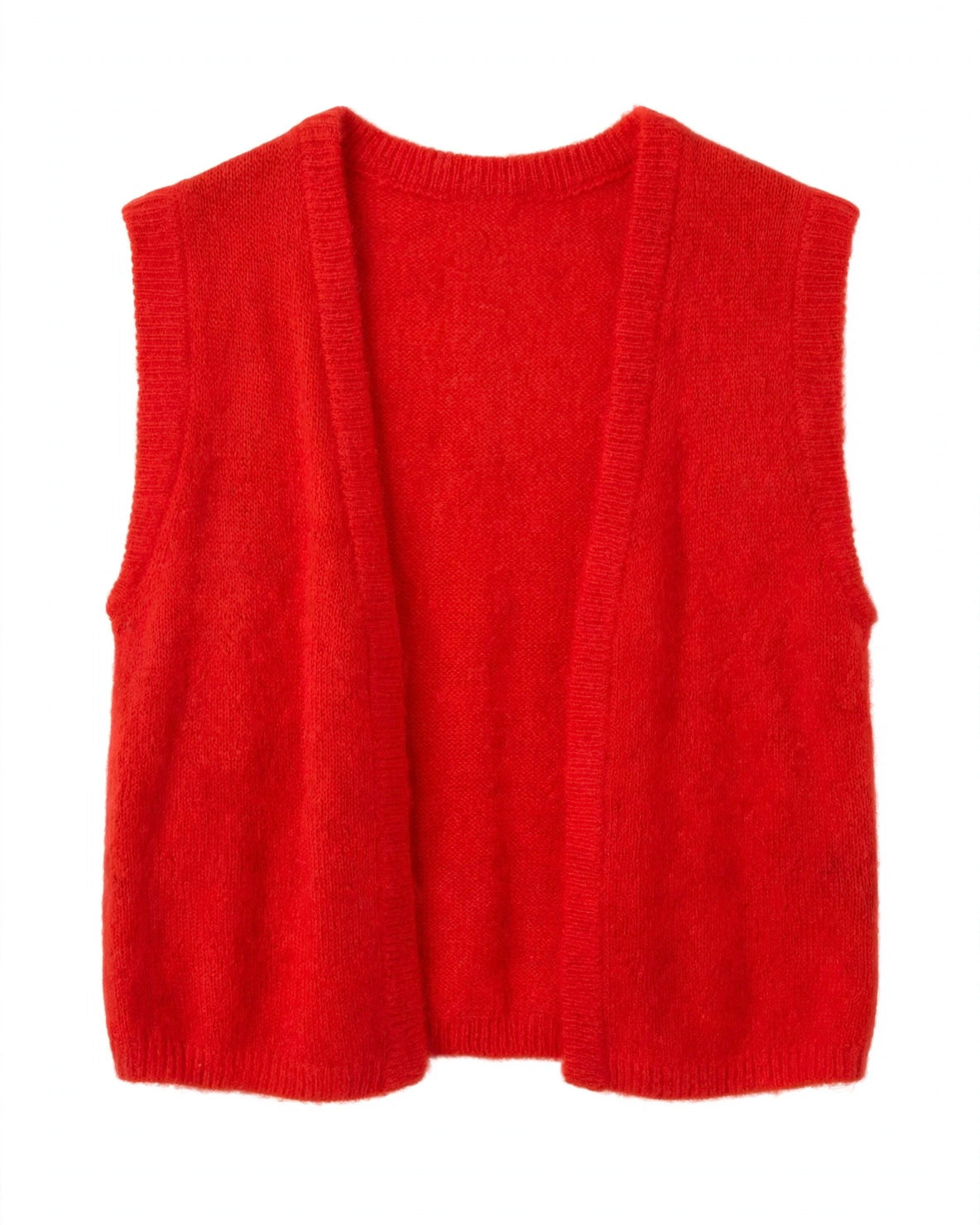 Cardigan arancio senza bottoni
