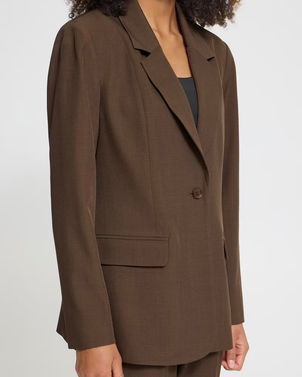Tailleur moro oversize giacca e pantalone palazzo con elastico in vita
