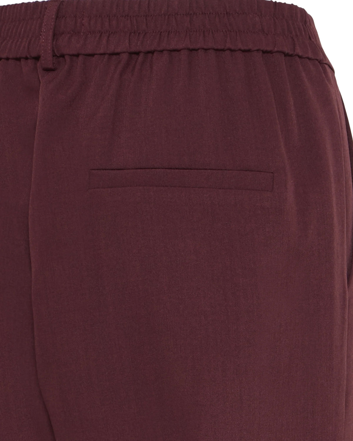 Pantalone bordeaux palazzo con elastico in vita
