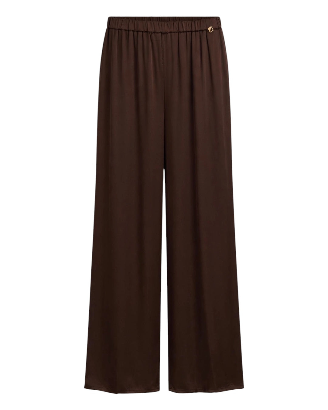 Completo choco camicia e pantalone in viscosa effetto satin
