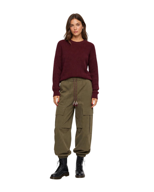 Pantalone timo modello cargo con elastico in vita