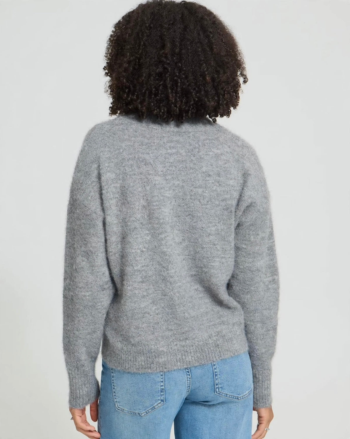 Maglione grigio mélange scollatura tonda