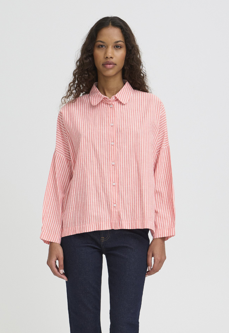 Camicia a righe rosa