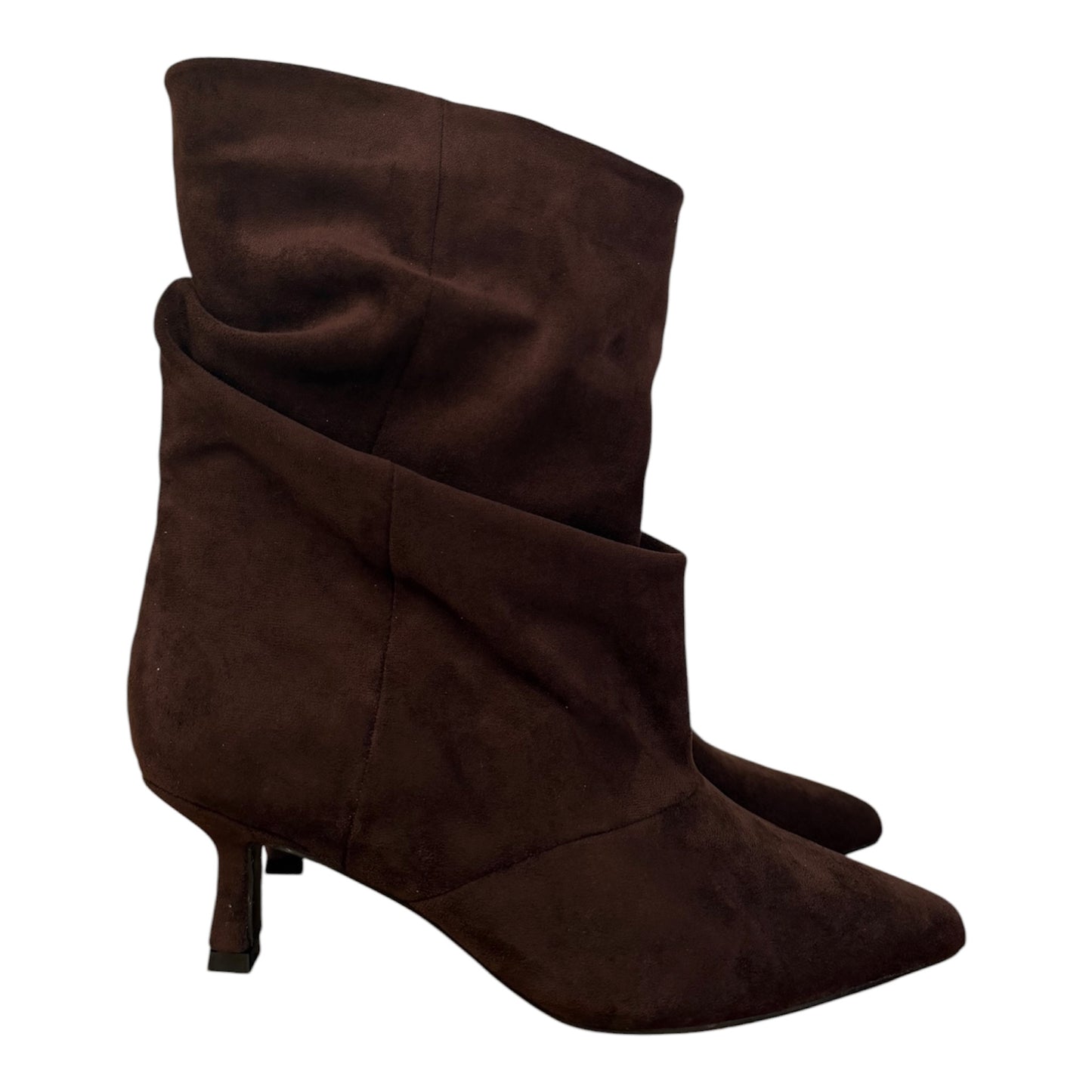 Stivale basso moro con gambale arricciato