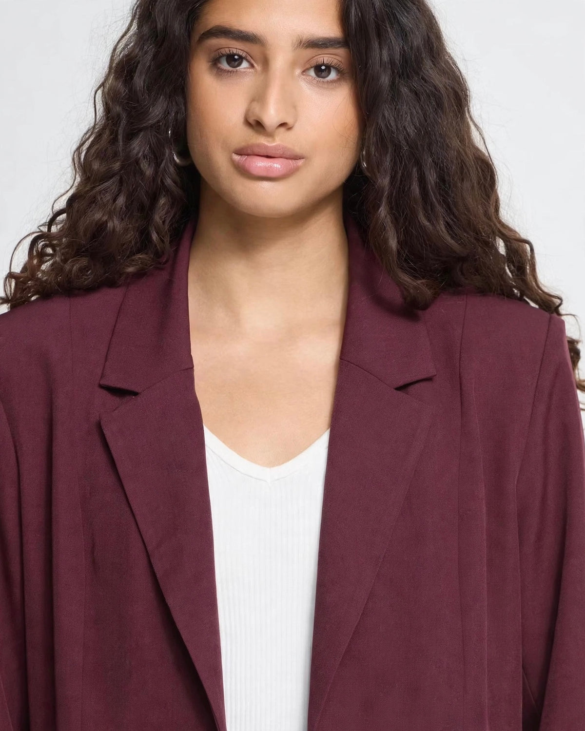 Giacca bordeaux oversize con bottoni