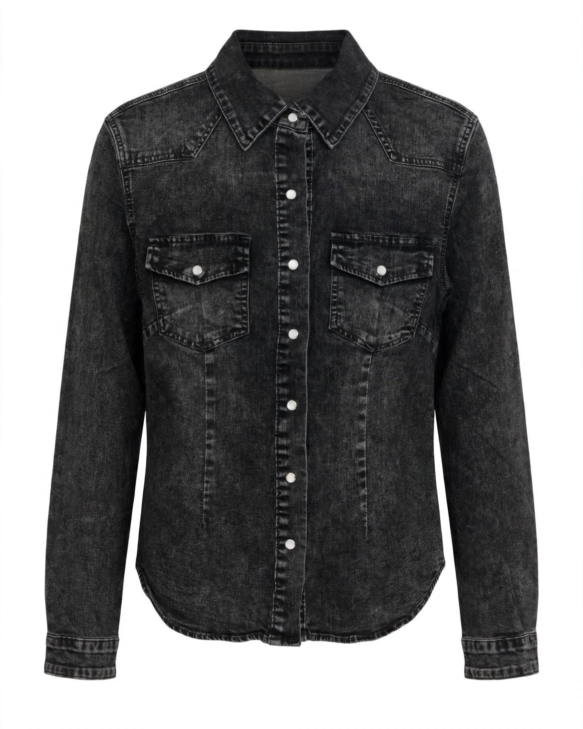 Camicia grigia in jeans