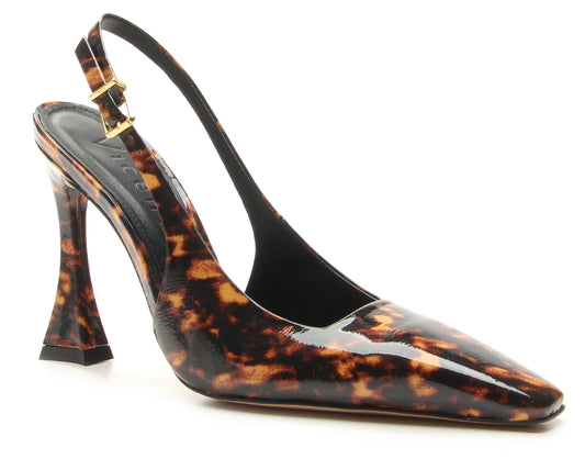 Slingback vernice animalier