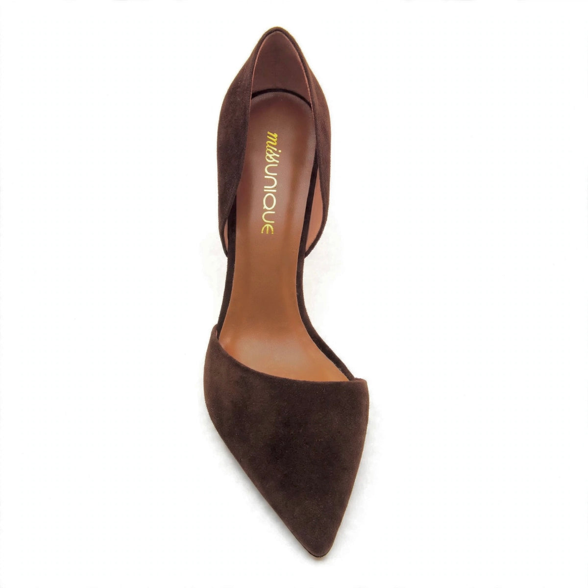 Dark brown suede pumps