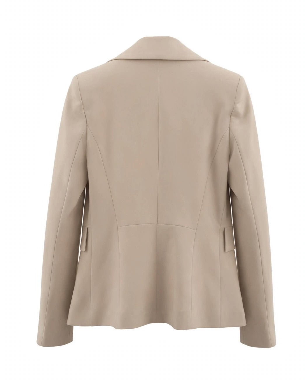 Tailleur crema giacca monopetto e pantalone sigaretta