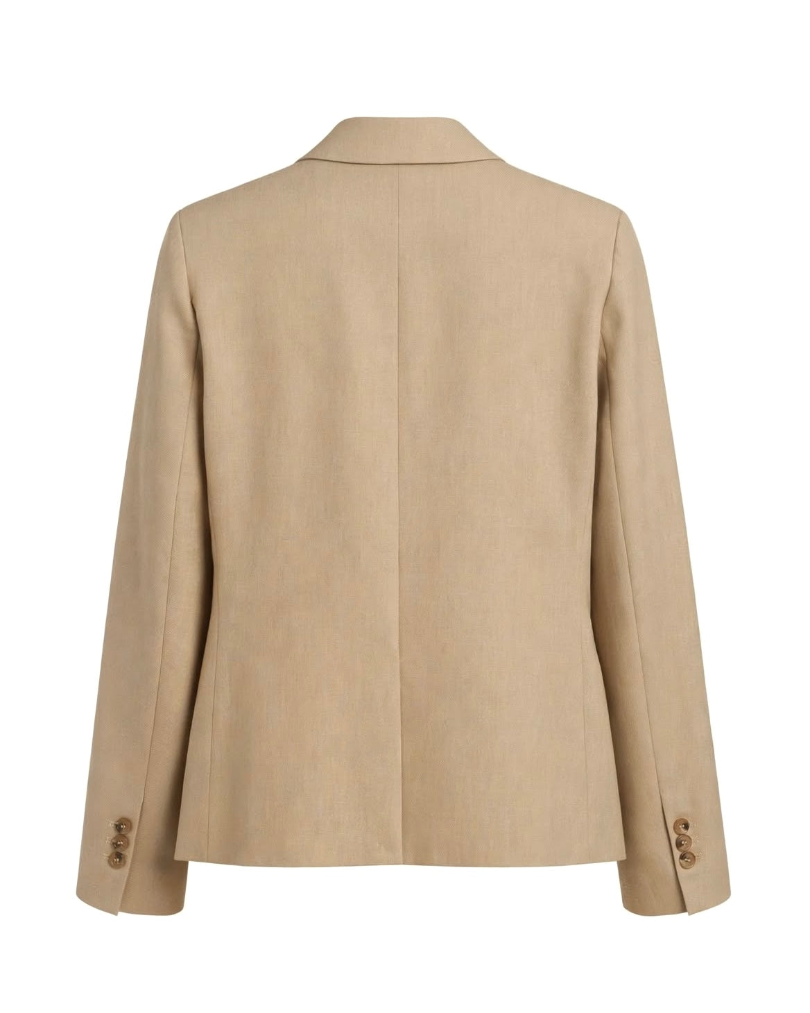 Tailleur cammello giacca e pantalone palazzo